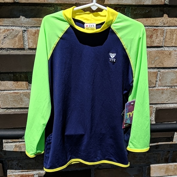 TYR Other - NWT TYR UPF 50+ color block rash guard